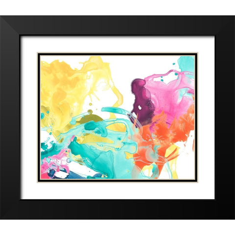 Elemental Motion II Black Modern Wood Framed Art Print with Double Matting by Vess, June Erica