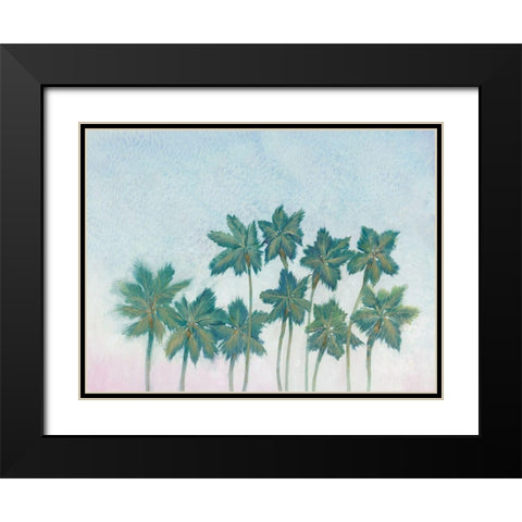 Palm Treeline I Black Modern Wood Framed Art Print with Double Matting by OToole, Tim