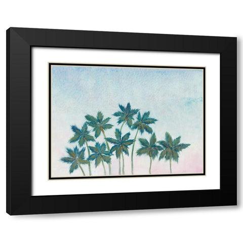 Palm Treeline II Black Modern Wood Framed Art Print with Double Matting by OToole, Tim