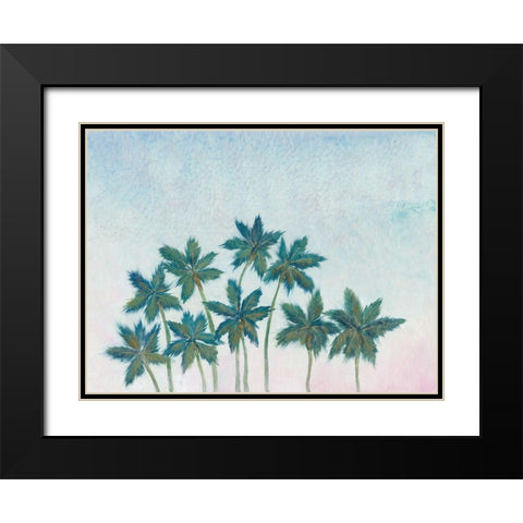 Palm Treeline II Black Modern Wood Framed Art Print with Double Matting by OToole, Tim