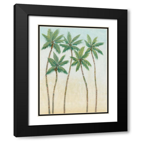 Palm Treeline III Black Modern Wood Framed Art Print with Double Matting by OToole, Tim