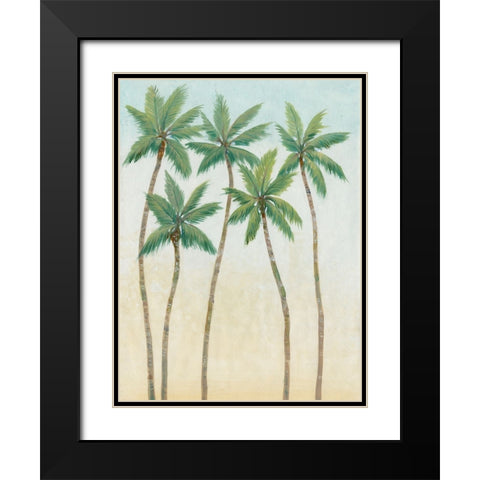 Palm Treeline III Black Modern Wood Framed Art Print with Double Matting by OToole, Tim