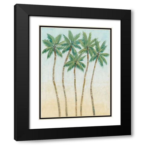 Palm Treeline IV Black Modern Wood Framed Art Print with Double Matting by OToole, Tim