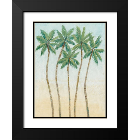 Palm Treeline IV Black Modern Wood Framed Art Print with Double Matting by OToole, Tim