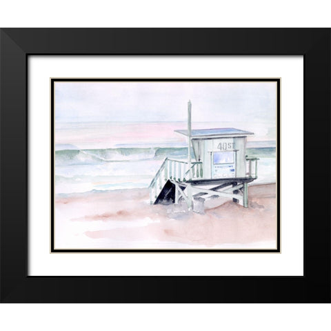 Dawn Beach Break I Black Modern Wood Framed Art Print with Double Matting by Parker, Jennifer Paxton