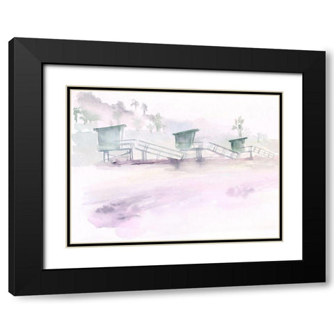 Dawn Beach Break II Black Modern Wood Framed Art Print with Double Matting by Parker, Jennifer Paxton