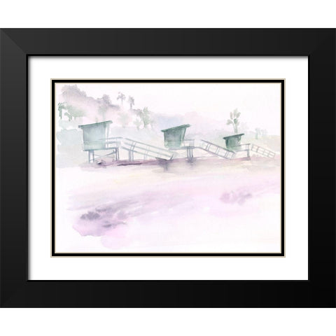 Dawn Beach Break II Black Modern Wood Framed Art Print with Double Matting by Parker, Jennifer Paxton