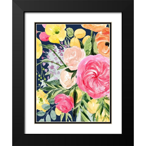 Blossomy Gathering III Black Modern Wood Framed Art Print with Double Matting by Popp, Grace
