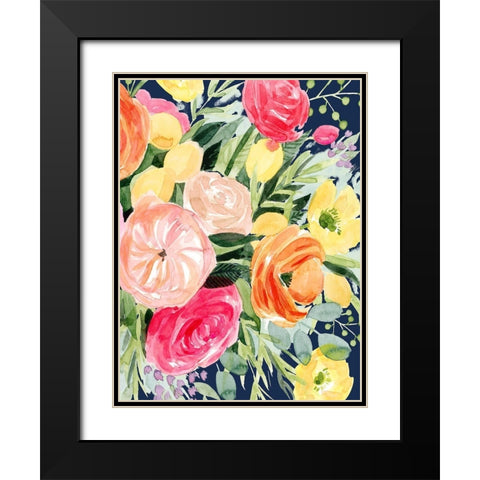 Blossomy Gathering IV Black Modern Wood Framed Art Print with Double Matting by Popp, Grace
