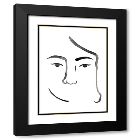 Face in a Crowd I Black Modern Wood Framed Art Print with Double Matting by Popp, Grace