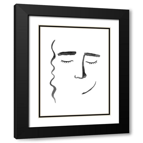 Face in a Crowd II Black Modern Wood Framed Art Print with Double Matting by Popp, Grace