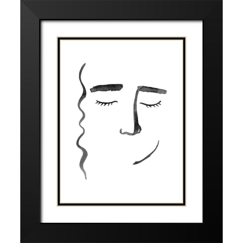 Face in a Crowd II Black Modern Wood Framed Art Print with Double Matting by Popp, Grace