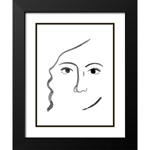 Face in a Crowd III Black Modern Wood Framed Art Print with Double Matting by Popp, Grace