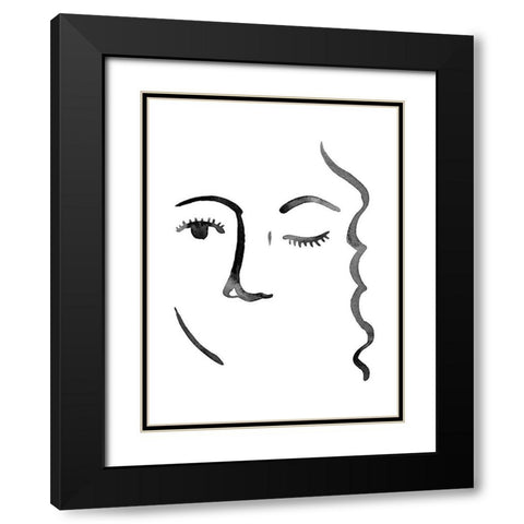 Face in a Crowd IV Black Modern Wood Framed Art Print with Double Matting by Popp, Grace