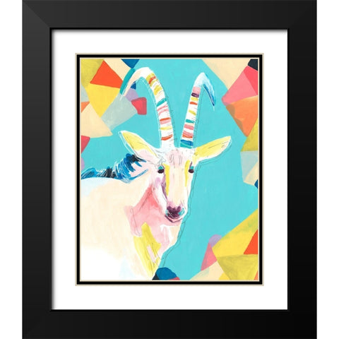 Safari Party I Black Modern Wood Framed Art Print with Double Matting by Vess, June Erica