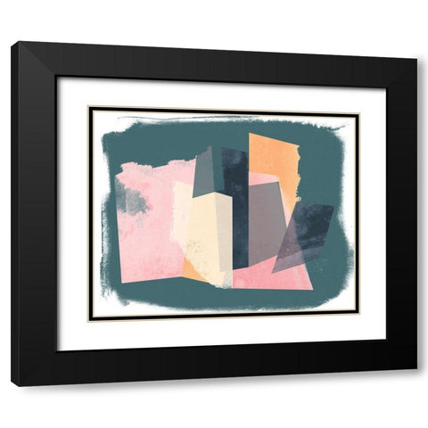 Paper Mirage II Black Modern Wood Framed Art Print with Double Matting by Vess, June Erica