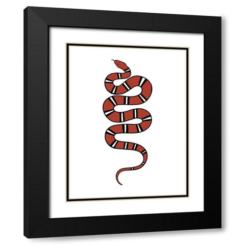 Epidaurus Snake VI Black Modern Wood Framed Art Print with Double Matting by Scarvey, Emma