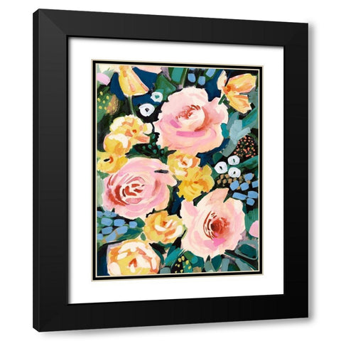 Flower Jumble I Black Modern Wood Framed Art Print with Double Matting by Borges, Victoria