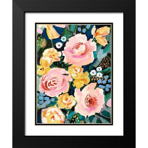 Flower Jumble I Black Modern Wood Framed Art Print with Double Matting by Borges, Victoria