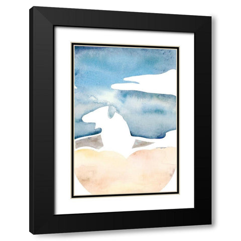 Cross Country Abstraction I Black Modern Wood Framed Art Print with Double Matting by Chabot, Natasha