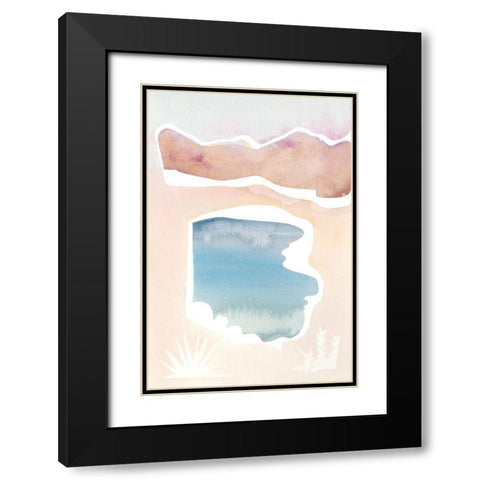Cross Country Abstraction II Black Modern Wood Framed Art Print with Double Matting by Chabot, Natasha