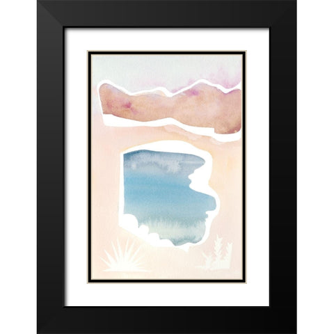 Cross Country Abstraction II Black Modern Wood Framed Art Print with Double Matting by Chabot, Natasha