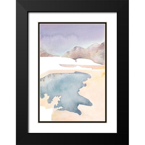 Cross Country Abstraction III Black Modern Wood Framed Art Print with Double Matting by Chabot, Natasha