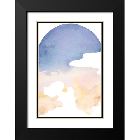 Cross Country Abstraction IV Black Modern Wood Framed Art Print with Double Matting by Chabot, Natasha