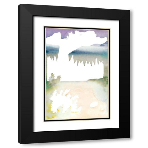 Cross Country Abstraction V Black Modern Wood Framed Art Print with Double Matting by Chabot, Natasha