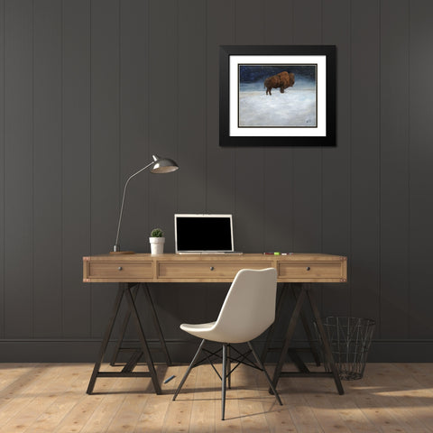 Journey Through the Snow I Black Modern Wood Framed Art Print with Double Matting by Winkler, Kathy