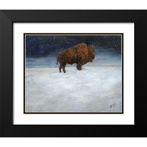 Journey Through the Snow I Black Modern Wood Framed Art Print with Double Matting by Winkler, Kathy