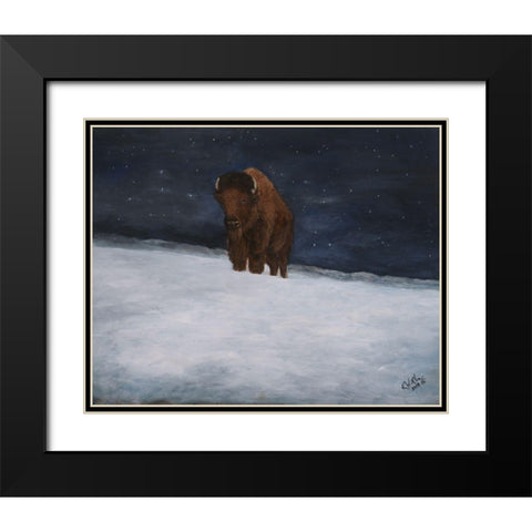 Journey Through the Snow II Black Modern Wood Framed Art Print with Double Matting by Winkler, Kathy