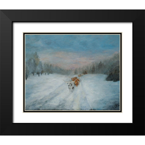 Journey Through the Snow IV Black Modern Wood Framed Art Print with Double Matting by Winkler, Kathy