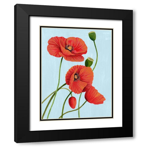 Poppy Topple I Black Modern Wood Framed Art Print with Double Matting by Popp, Grace