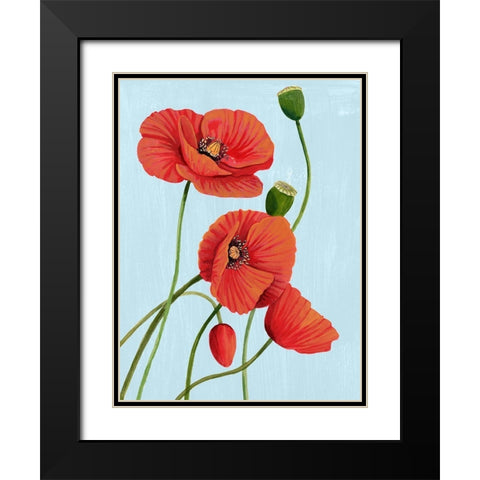 Poppy Topple I Black Modern Wood Framed Art Print with Double Matting by Popp, Grace
