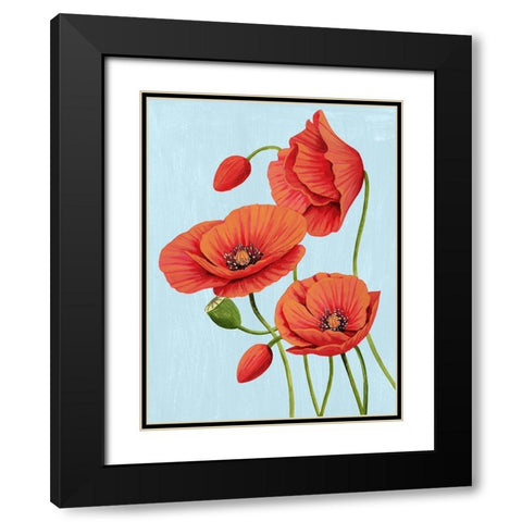 Poppy Topple II Black Modern Wood Framed Art Print with Double Matting by Popp, Grace