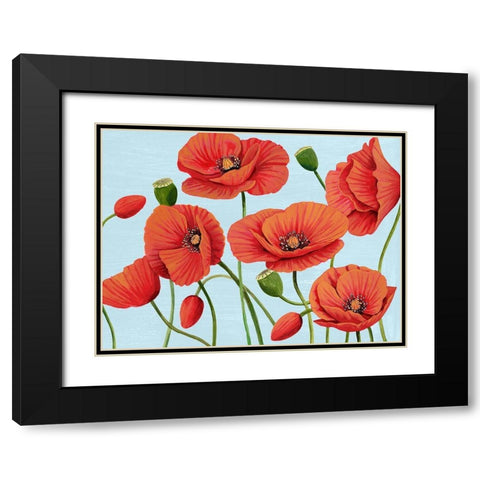 Poppy Topple III Black Modern Wood Framed Art Print with Double Matting by Popp, Grace