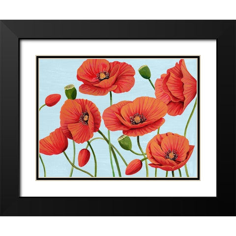 Poppy Topple III Black Modern Wood Framed Art Print with Double Matting by Popp, Grace