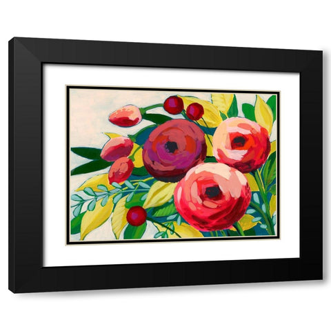 Vivacious Bloom II Black Modern Wood Framed Art Print with Double Matting by Popp, Grace