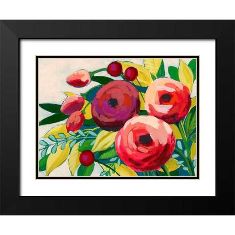 Vivacious Bloom II Black Modern Wood Framed Art Print with Double Matting by Popp, Grace