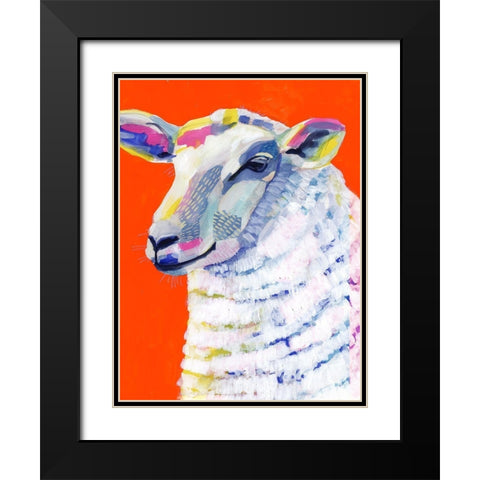 Animal Party II Black Modern Wood Framed Art Print with Double Matting by Borges, Victoria
