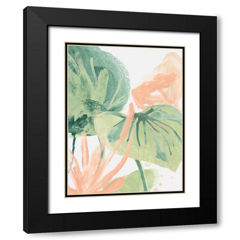 Blush Breeze I Black Modern Wood Framed Art Print with Double Matting by Vess, June Erica