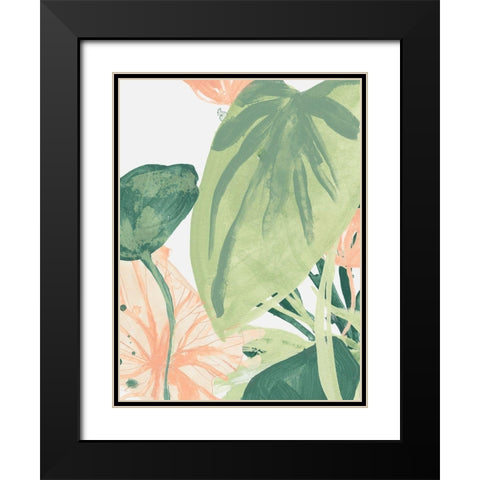 Blush Breeze II Black Modern Wood Framed Art Print with Double Matting by Vess, June Erica