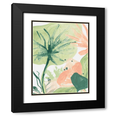 Blush Breeze III Black Modern Wood Framed Art Print with Double Matting by Vess, June Erica