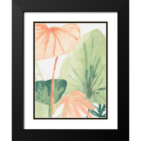 Blush Breeze IV Black Modern Wood Framed Art Print with Double Matting by Vess, June Erica