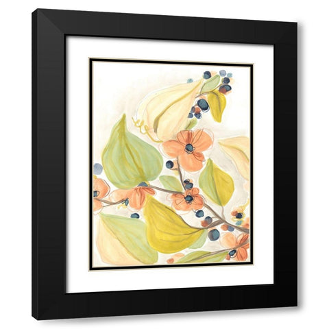 Island Branch I Black Modern Wood Framed Art Print with Double Matting by Vess, June Erica