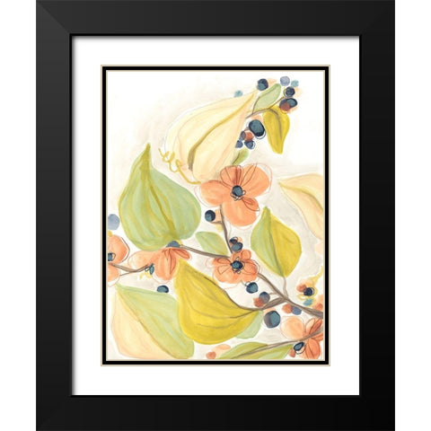 Island Branch I Black Modern Wood Framed Art Print with Double Matting by Vess, June Erica