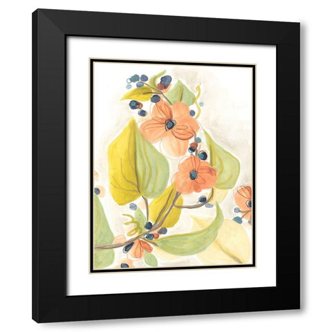 Island Branch II Black Modern Wood Framed Art Print with Double Matting by Vess, June Erica