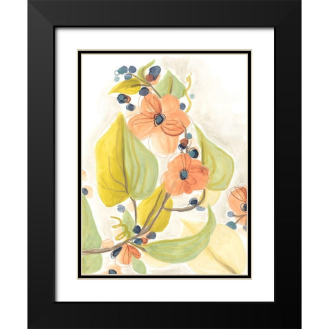 Island Branch II Black Modern Wood Framed Art Print with Double Matting by Vess, June Erica