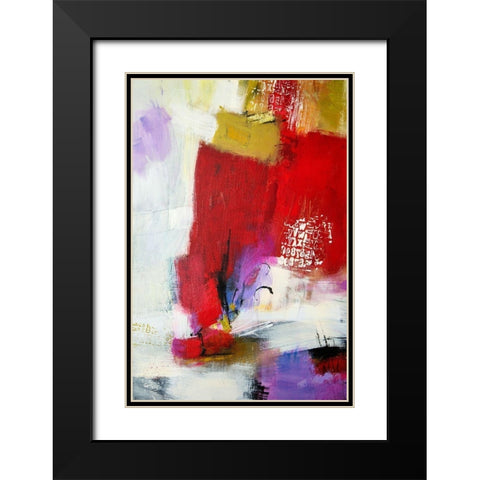 Text Blocking I Black Modern Wood Framed Art Print with Double Matting by Bothne, Janet